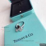 AAA Replica Tiffany Paper Flowers Diamond Ring - 925 Silver 